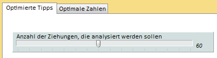 Auswahl der Anzahl zu analysierender Ziehungen