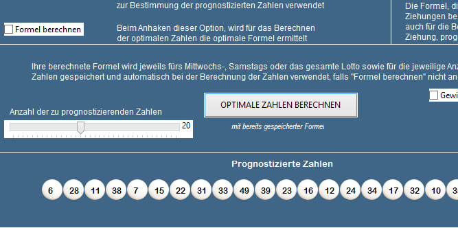 Berechnung optimierter Zahlen